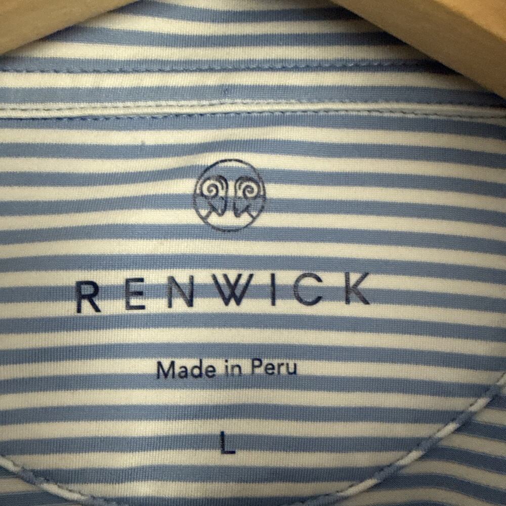 Renwick Women’s 123rd U.S. Open LACC Striped 1/4 Zip Golf Pullover Blue White L - Picture 2 of 10